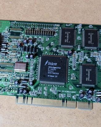 Scheda video grafica vintage TRIDENT 3Dimàge 9750