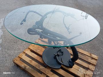 tavolino valentino moro in ferro battuto