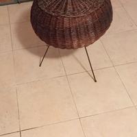 Cesto/Pouffe in rattan