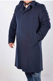Cappotto puro cashmere TG XL blu notte da uomo