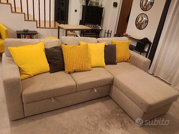 Divano letto a 3 posti con chaise-longue