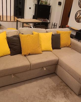 Divano letto a 3 posti con chaise-longue