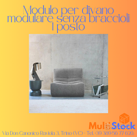 Modulo per divano modulare senza braccioli