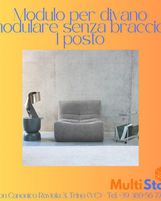 Modulo per divano modulare senza braccioli