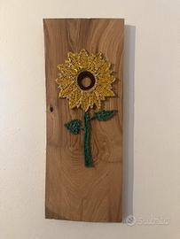 Quadro artigianale in String Art -Girasole