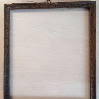 Cornicetta antica primi '900, in legno, intarsiata