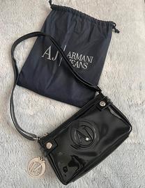 Borsetta nera in vernice Armani Jeans