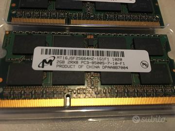 Macbook memory 4gb (2x2gb) Usati ed originali