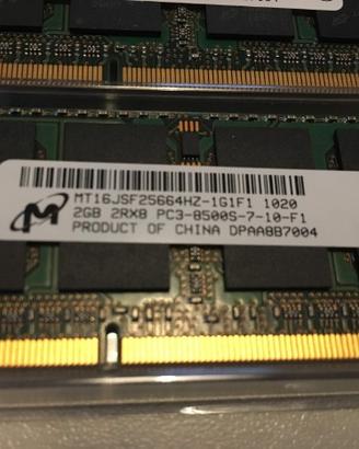 Macbook memory 4gb (2x2gb) Usati ed originali