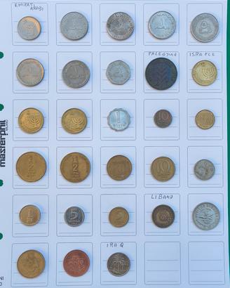 Lotto 28 Monete Medio Oriente e Palestina 1945.