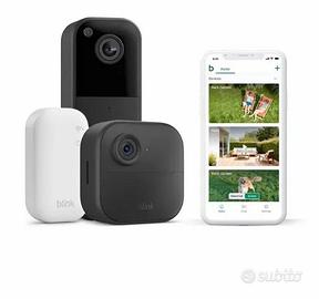 Blink Outdoor 4 Videocamera + Videocitofono Nero