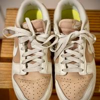 Nike Sneakers Dunk basse rosa e bianche tg 36