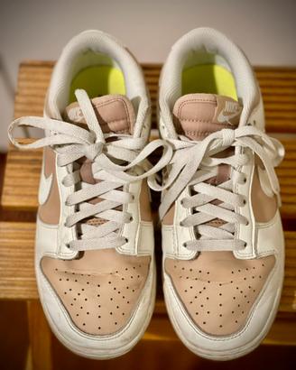 Nike Sneakers Dunk basse rosa e bianche tg 36