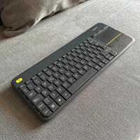 Tastiera wireless logitech k400 plus con touch