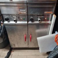 Friggitrice elettrica da ristorante a 2 vasche