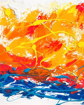 Quadro in acrilico su tela con telaio