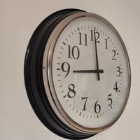 Orologio da parete, nero, 59 cm