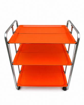Carrello portavivande vintage anni ’70 arancione
