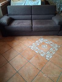 Divano letto Dondi Salotti 3 posti marrone scuro i