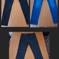 Set / lotto 3 jeans neri e blu skinny Stradivarius