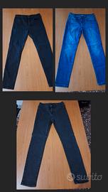 Set / lotto 3 jeans neri e blu skinny Stradivarius