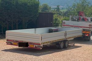 Rimorchio pianale con rampe piedini Varicello