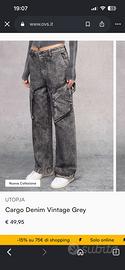 Cargo denim vintage grey utopja OVS