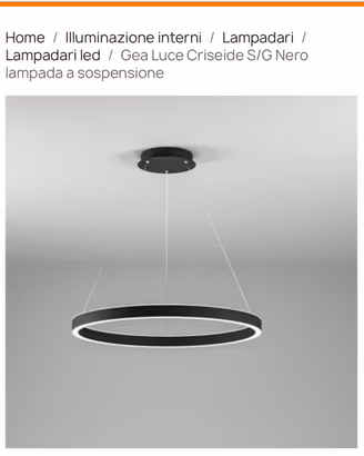 Lampadario gea luce