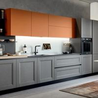 CUCINA LINEARE COMPLETA DI ELETTRODOMESTICI+LIVING