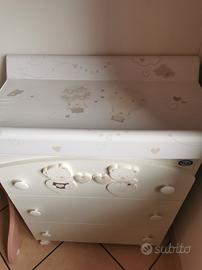 Cassettiera con fasciatoio