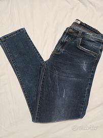 jeans uomo 46 blu scuro slim 