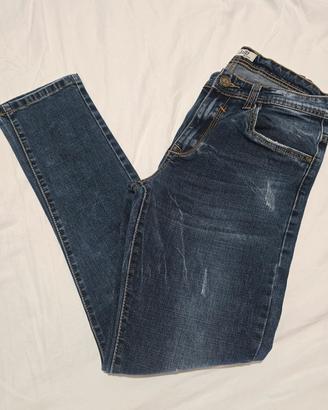 jeans uomo 46 blu scuro slim 