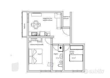 Appartamento di 64 m² con 3 locali a Firenze