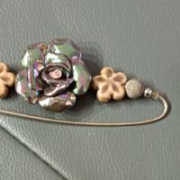 Coppia spille vintage Mongolfiera e Fiori
