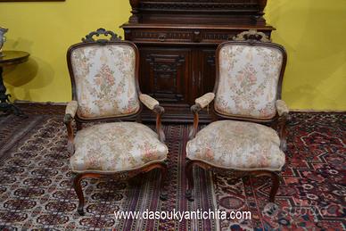 Antica coppia poltrone  cabriolet stile Luigi XV