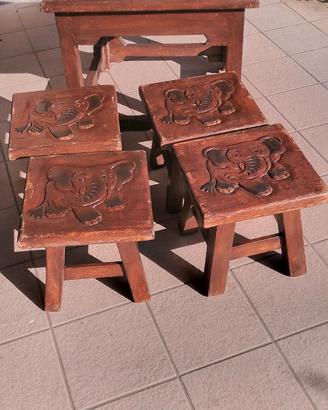 tavolino e seggiolini