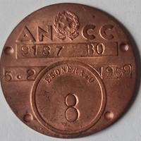 Targhetta in rame esonero dalla tassa velocipedi