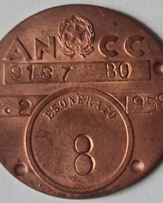 Targhetta in rame esonero dalla tassa velocipedi