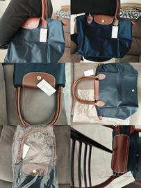 Longchamp borsa Media Blu