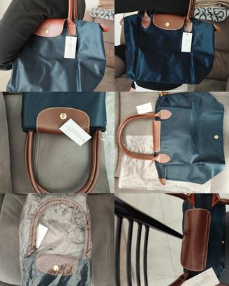 Longchamp borsa Media Blu