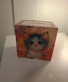salvadanaio decoupage