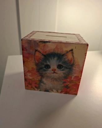salvadanaio decoupage