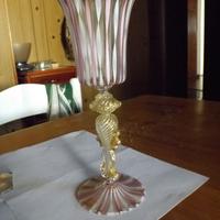Bicchiere unico, vetroi soffiatoe colorato  Murano