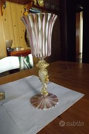 Bicchiere unico, vetroi soffiatoe colorato  Murano