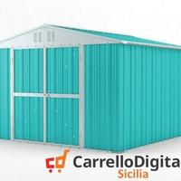 Box struttura lamiera Acciaio 327x307 azzurro