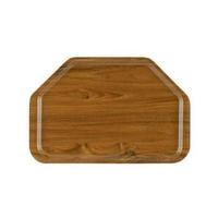 Vassoi in laminato teak esagonale cm 52x34,5