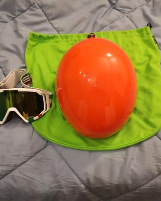 casco e maschera sci