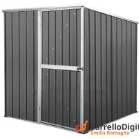 Box da giardino lamiera 175x185cm grigio scuro