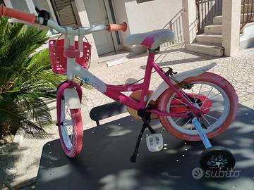 Bicicletta Winx con rotelle e cestino, raggio 14