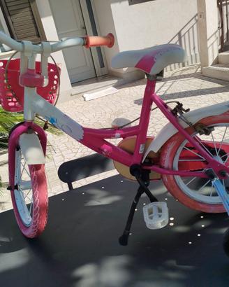 Bicicletta Winx con rotelle e cestino, raggio 14